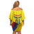 Colombia 2024 Football Champions Off Shoulder Short Dress Todos Somos Colombia - Wonder Print Shop