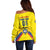 Colombia 2024 Football Champions Off Shoulder Sweater Todos Somos Colombia - Wonder Print Shop