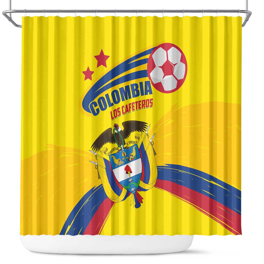 Colombia 2024 Football Champions Shower Curtain Todos Somos Colombia