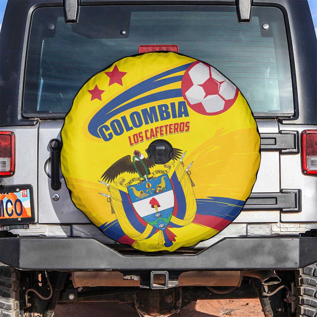 Colombia 2024 Football Champions Spare Tire Cover Todos Somos Colombia - Wonder Print Shop