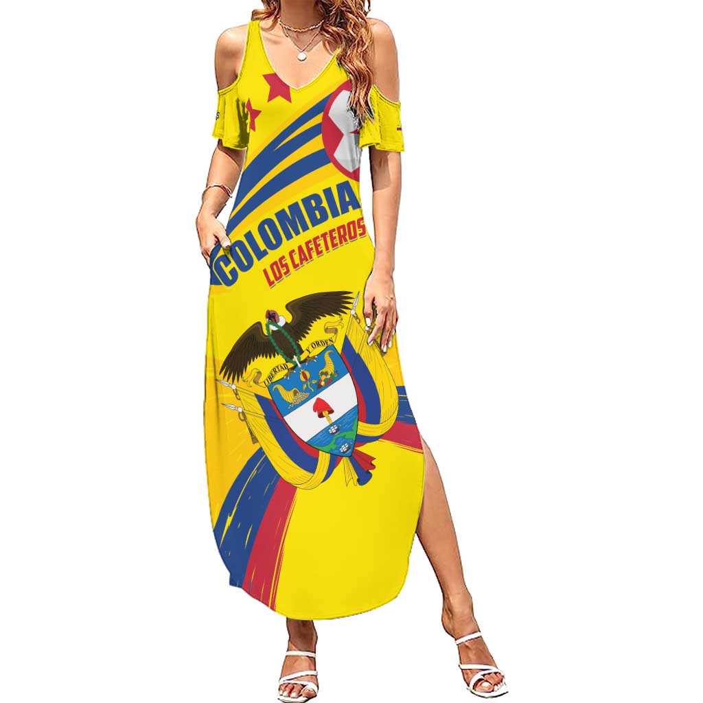 Colombia 2024 Football Champions Summer Maxi Dress Todos Somos Colombia - Wonder Print Shop