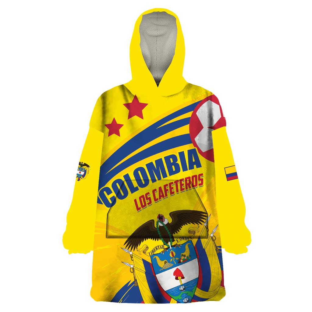 Colombia 2024 Football Champions Wearable Blanket Hoodie Todos Somos Colombia - Wonder Print Shop