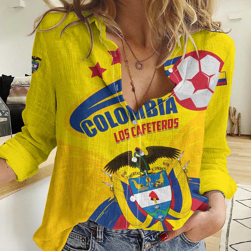 Colombia 2024 Football Champions Women Casual Shirt Todos Somos Colombia - Wonder Print Shop