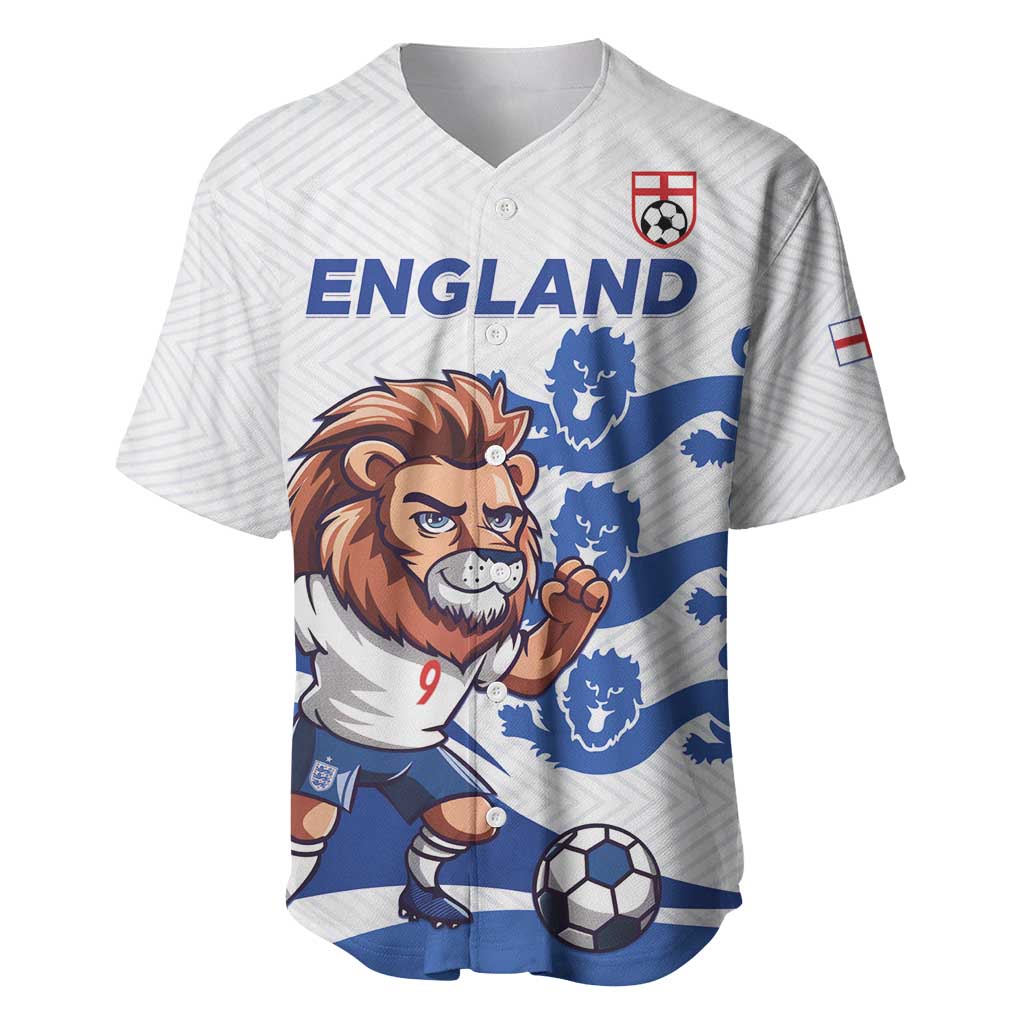 England 2024 Football Baseball Jersey Three Lions Go Champions - Wonder Print Shop