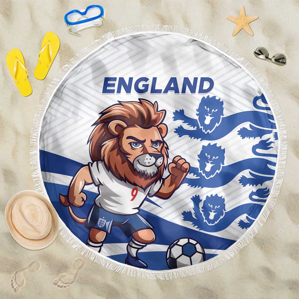 England 2024 Football Beach Blanket Three Lions Go Champions - Wonder Print Shop