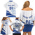 England 2024 Football Family Matching Off Shoulder Short Dress and Hawaiian Shirt Three Lions Go Champions - Wonder Print Shop