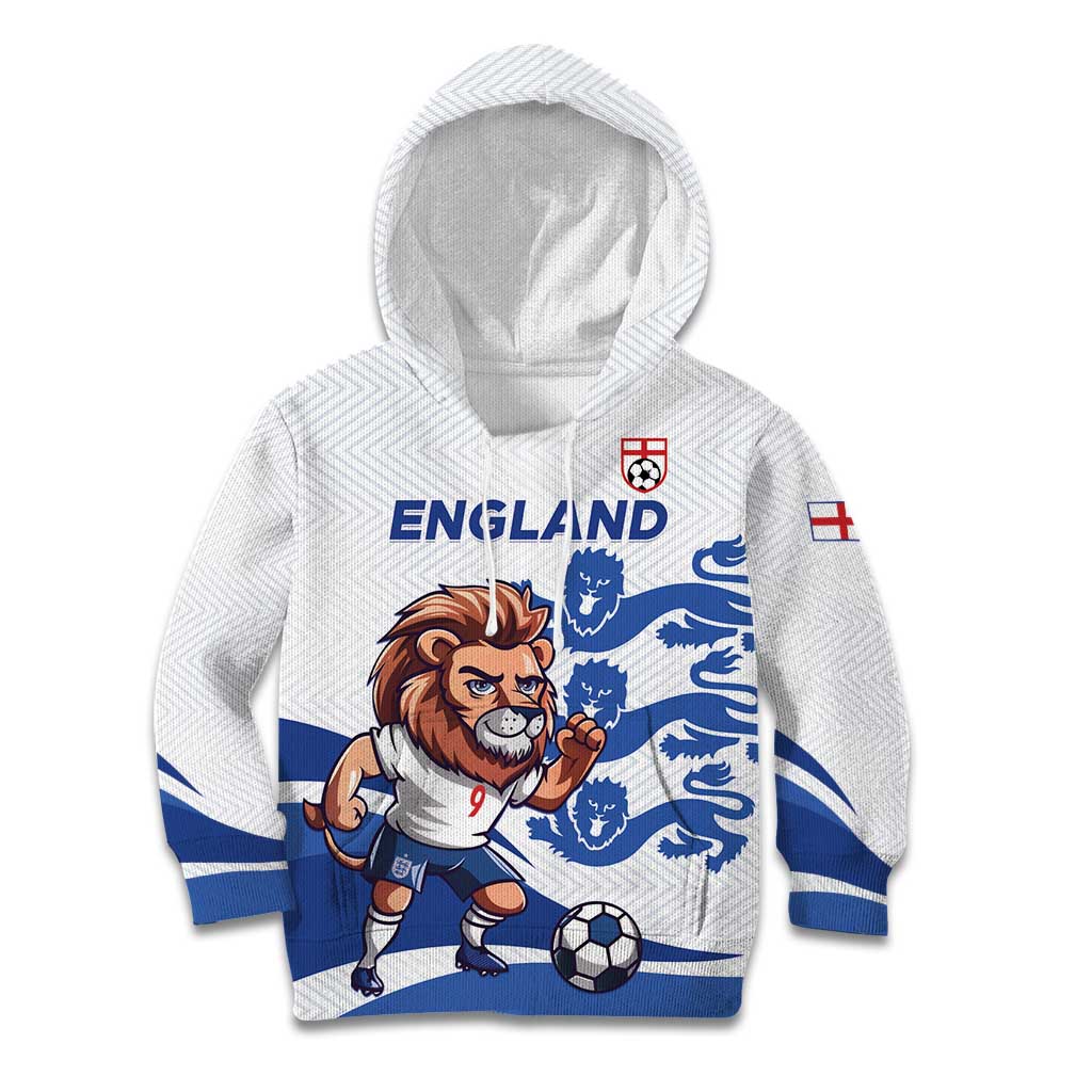 England 2024 Football Kid Hoodie Three Lions Go Champions - Wonder Print Shop