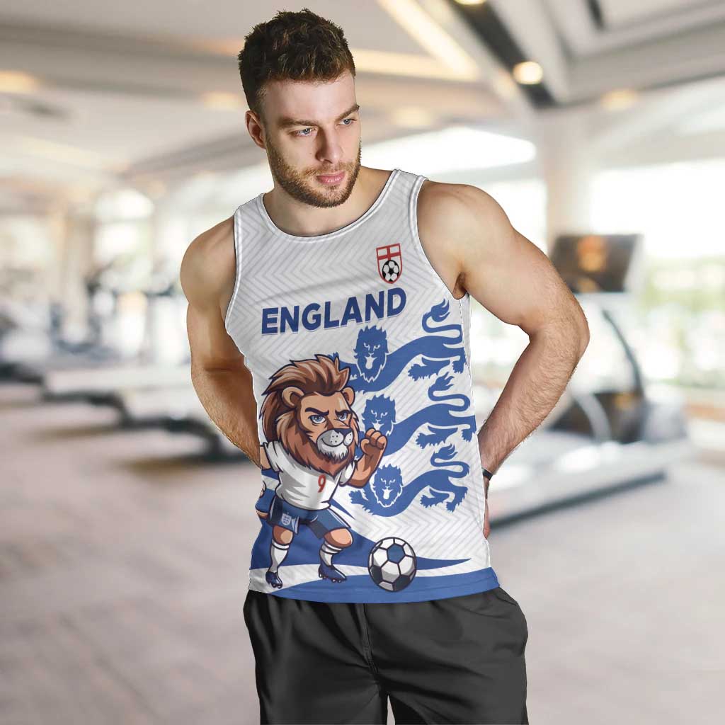 England 2024 Football Men Tank Top Three Lions Go Champions - Wonder Print Shop