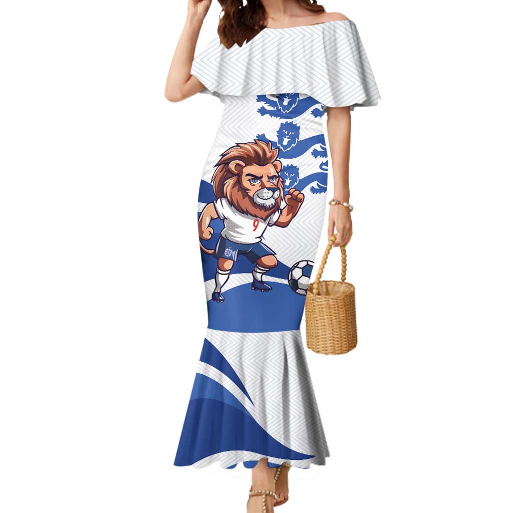 England 2024 Football Mermaid Dress Three Lions Go Champions - Wonder Print Shop