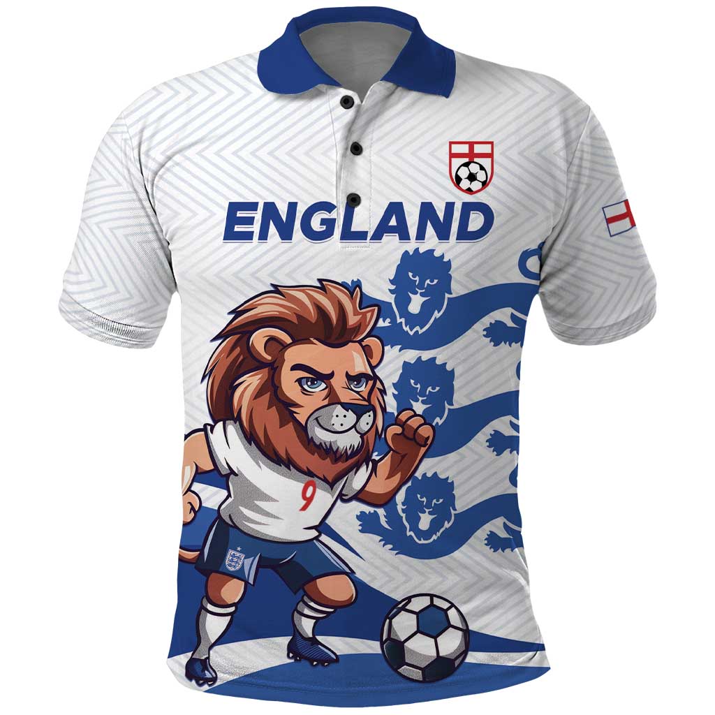 England 2024 Football Polo Shirt Three Lions Go Champions - Wonder Print Shop