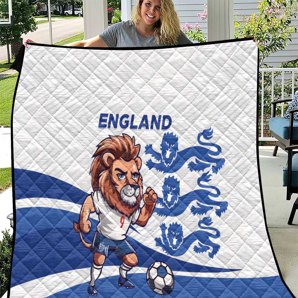 England 2024 Football Quilt Three Lions Go Champions