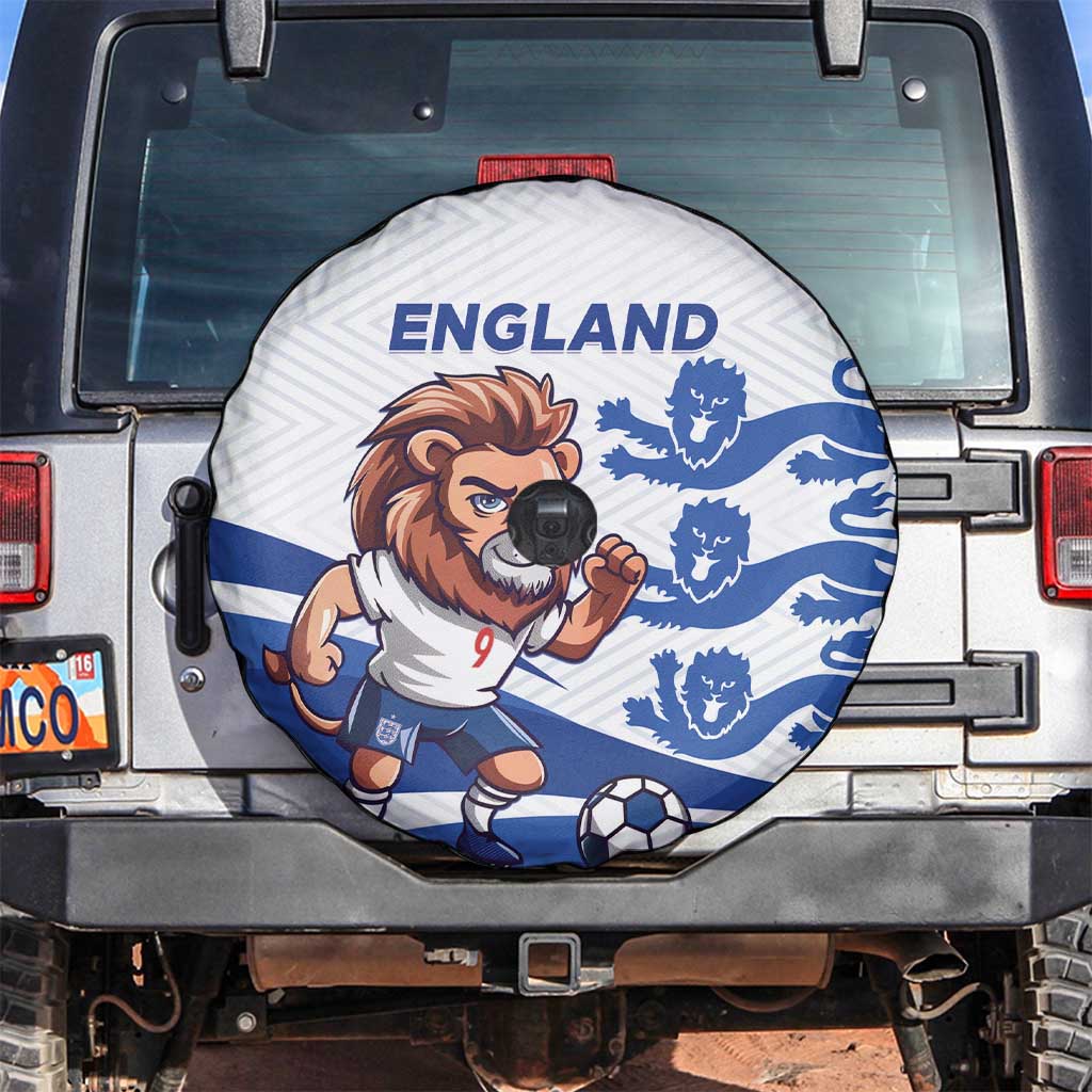 England 2024 Football Spare Tire Cover Three Lions Go Champions