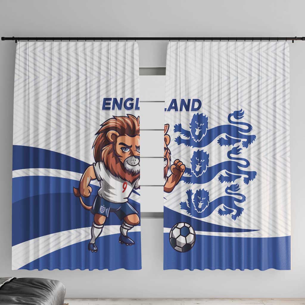 England 2024 Football Window Curtain Three Lions Go Champions