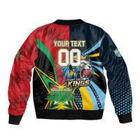 Custom Cricket Match 2025 Sleeve Zip Bomber Jacket Amazon Warriors Guyana Vs Kings St Lucia - Wonder Print Shop