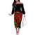 Wales Rugby Off The Shoulder Long Sleeve Dress Cymru Come On 2023 World Cup - Wonder Print Shop