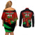 Custom Wales Rugby Couples Matching Off Shoulder Short Dress and Long Sleeve Button Shirts Cymru Come On 2023 World Cup - Wonder Print Shop