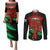 Custom Wales Rugby Couples Matching Puletasi Dress and Long Sleeve Button Shirts Cymru Come On 2023 World Cup - Wonder Print Shop