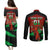 Custom Wales Rugby Couples Matching Puletasi Dress and Long Sleeve Button Shirts Cymru Come On 2023 World Cup - Wonder Print Shop