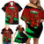 Custom Wales Rugby Family Matching Off Shoulder Short Dress and Hawaiian Shirt Cymru Come On 2023 World Cup - Wonder Print Shop