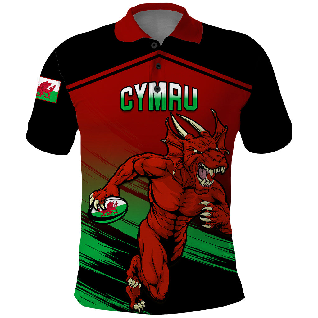 Custom Wales Rugby Polo Shirt Cymru Come On 2023 World Cup - Wonder Print Shop