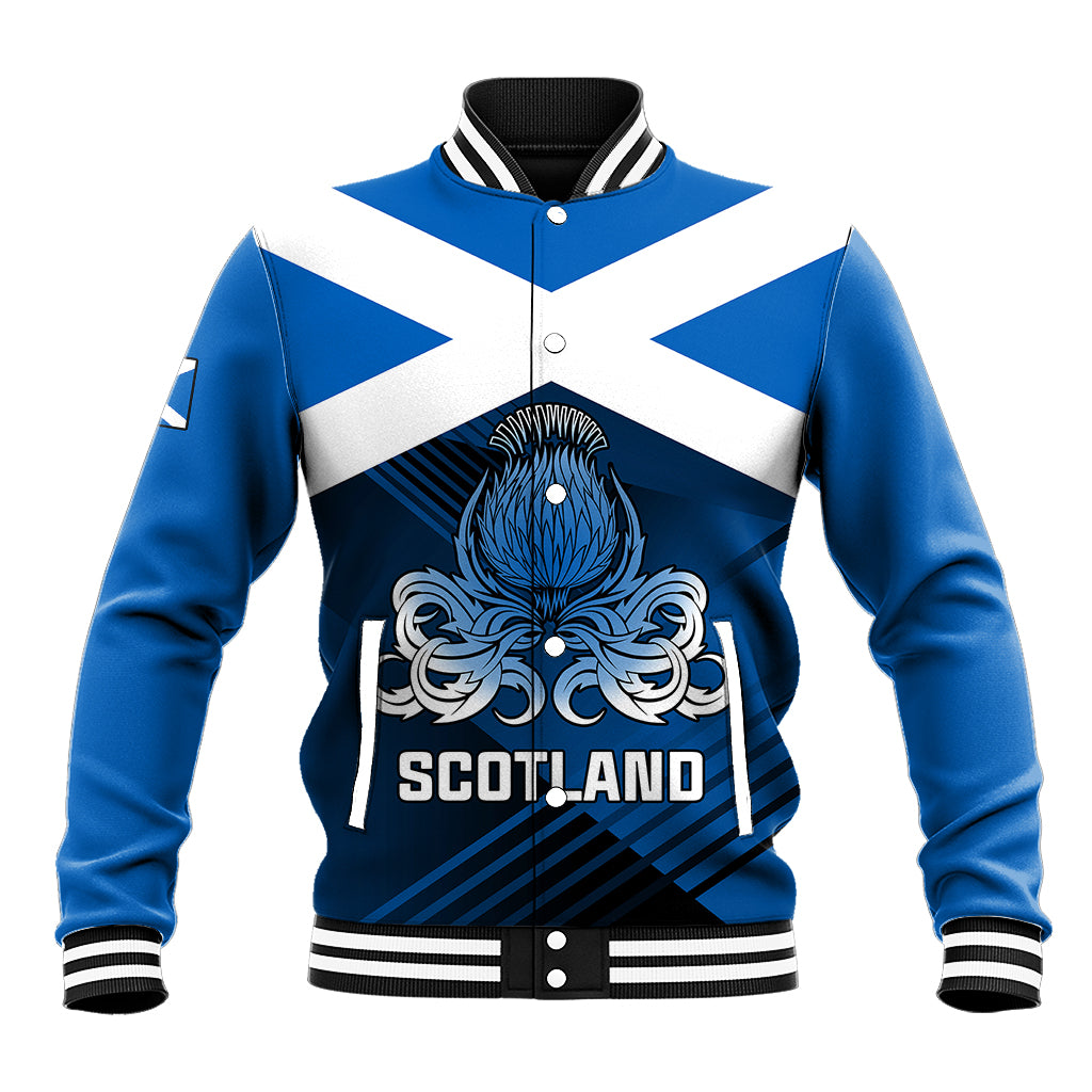 Scotland Rugby Baseball Jacket Thistle Go 2023 World Cup - Wonder Print Shop