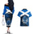 Scotland Rugby Couples Matching Off The Shoulder Long Sleeve Dress and Hawaiian Shirt Thistle Go 2023 World Cup - Wonder Print Shop