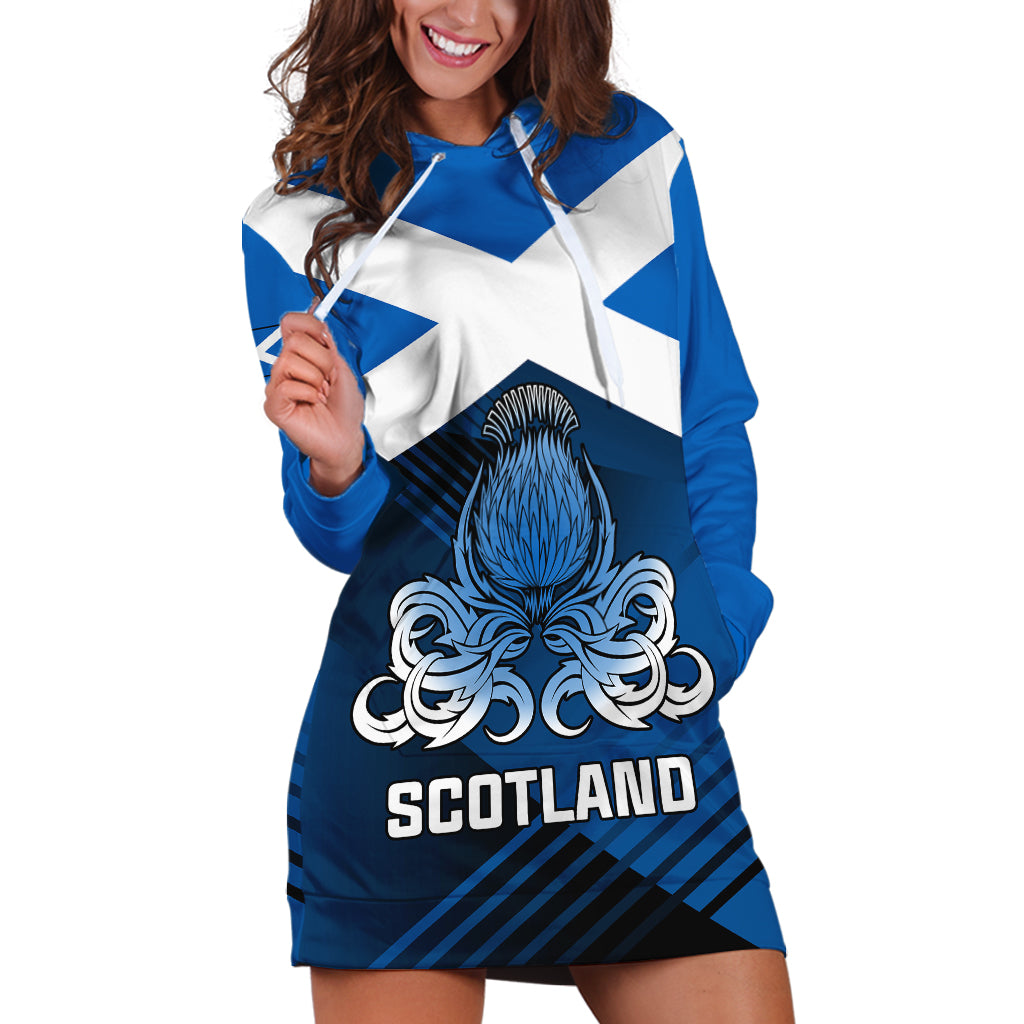 Scotland Rugby Hoodie Dress Thistle Go 2023 World Cup - Wonder Print Shop