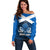 Scotland Rugby Off Shoulder Sweater Thistle Go 2023 World Cup - Wonder Print Shop