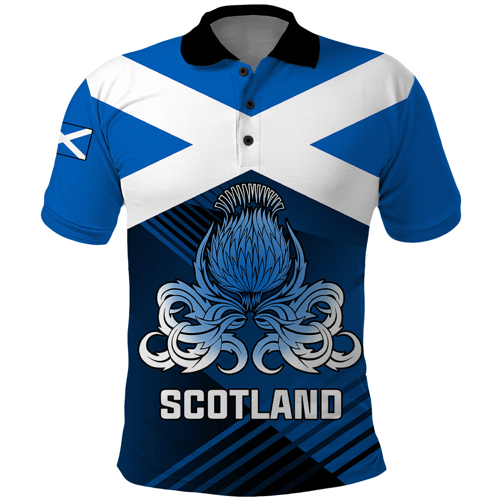 Scotland Rugby Polo Shirt Thistle Go 2023 World Cup - Wonder Print Shop