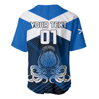 Back of Scotland rugby jersey: 'YOUR TEXT 01' and thistle crest