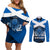 Custom Scotland Rugby Couples Matching Off Shoulder Short Dress and Long Sleeve Button Shirts Thistle Go 2023 World Cup - Wonder Print Shop