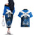 Custom Scotland Rugby Couples Matching Off The Shoulder Long Sleeve Dress and Hawaiian Shirt Thistle Go 2023 World Cup - Wonder Print Shop