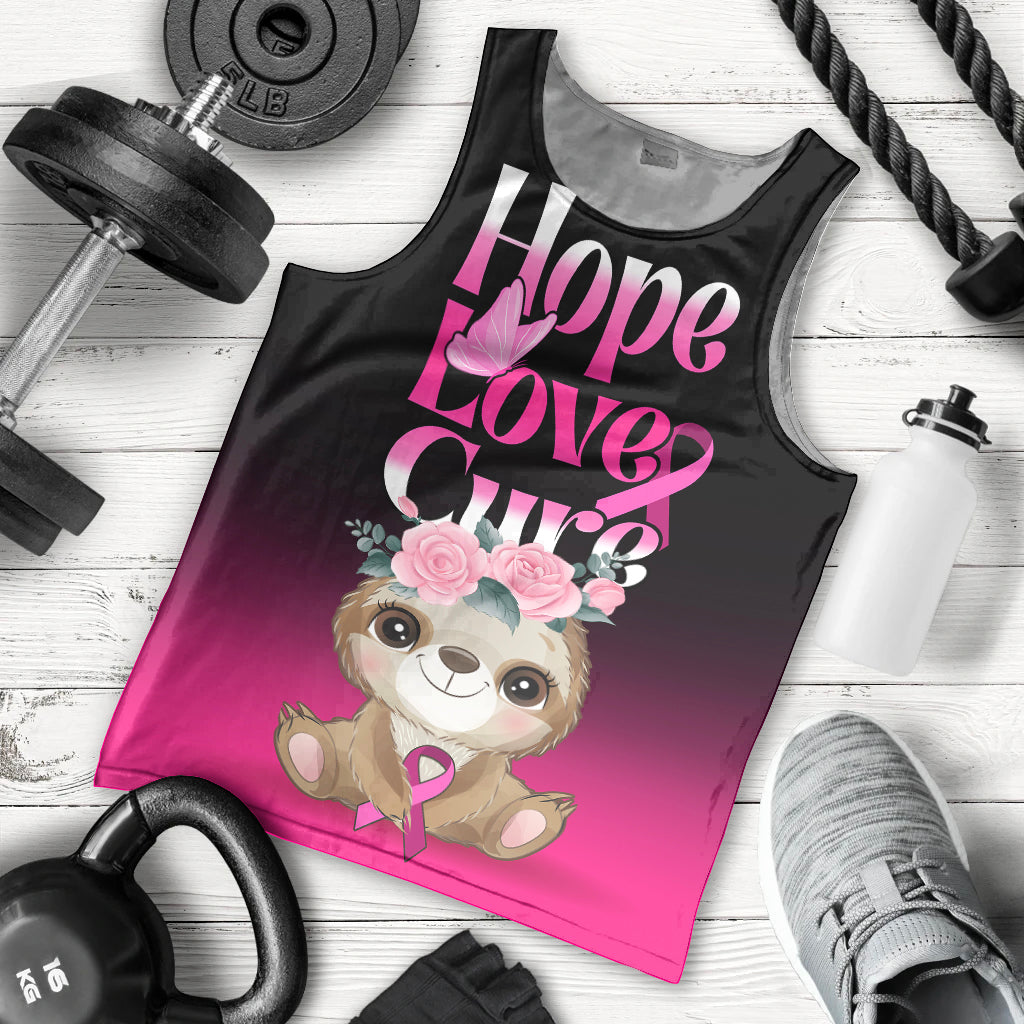 personalised-hope-love-cure-men-tank-top-sloth-breast-cancer-awareness