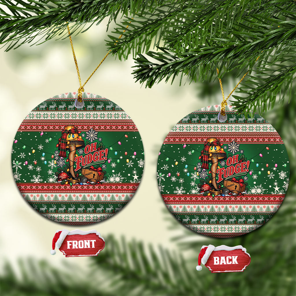 Oh Fudge Christmas Story Ceramic Ornament Funny Leg Lamp