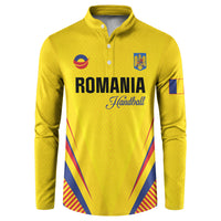 Custom Handball Romania Button Sweatshirt Go Champions