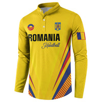Custom Handball Romania Button Sweatshirt Go Champions