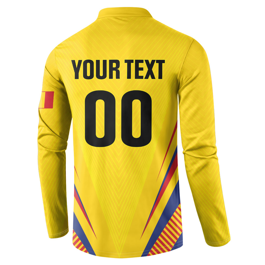 Custom Handball Romania Button Sweatshirt Go Champions