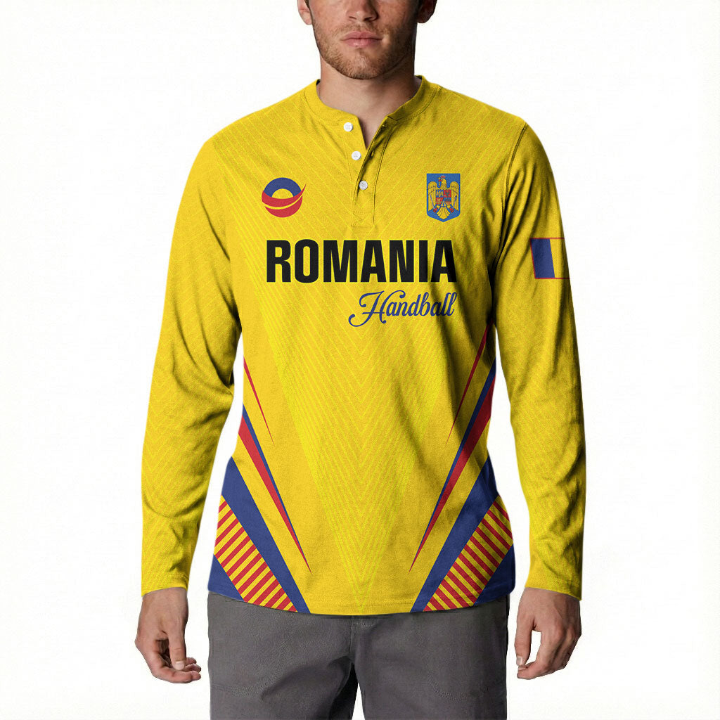 Custom Handball Romania Button Sweatshirt Go Champions