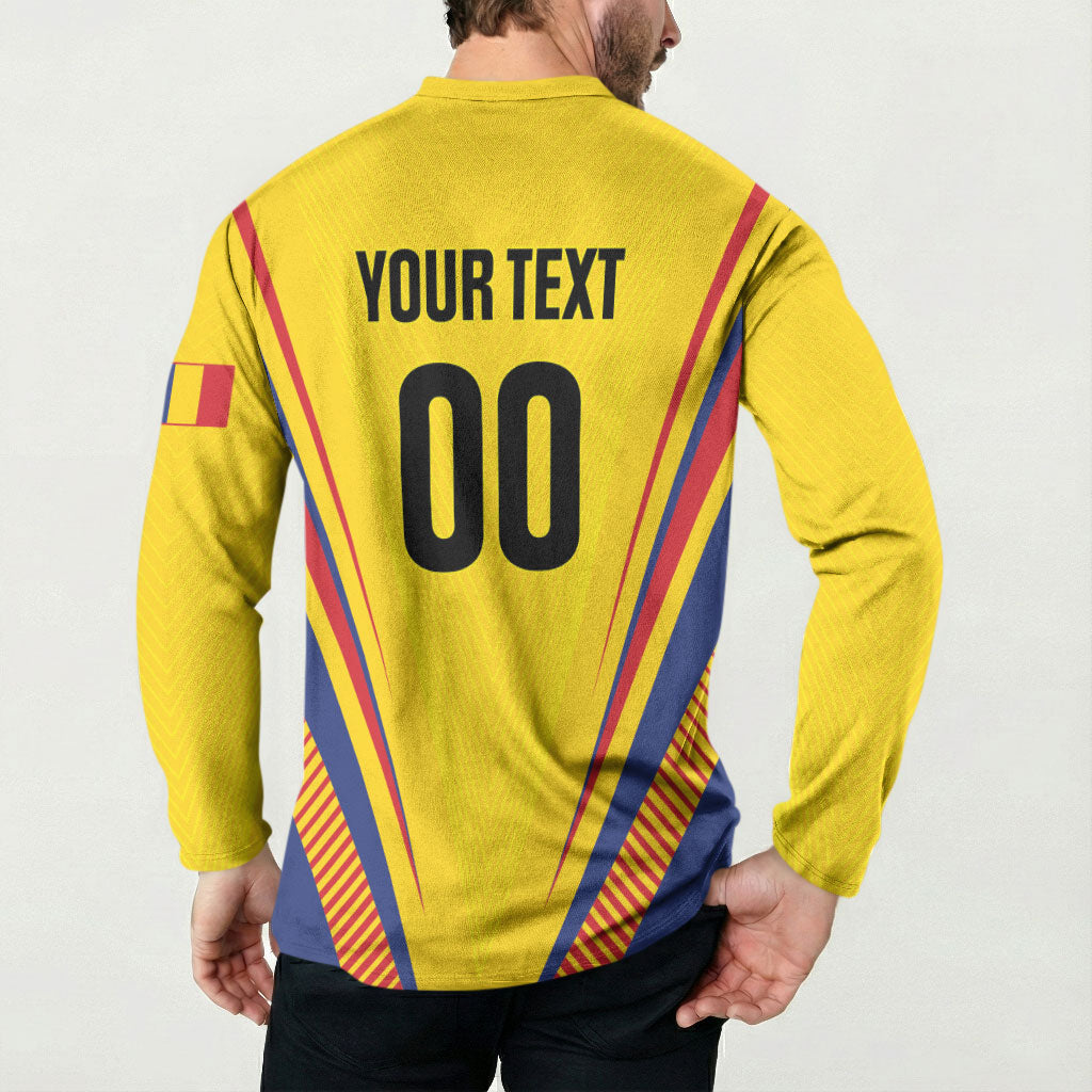 Custom Handball Romania Button Sweatshirt Go Champions