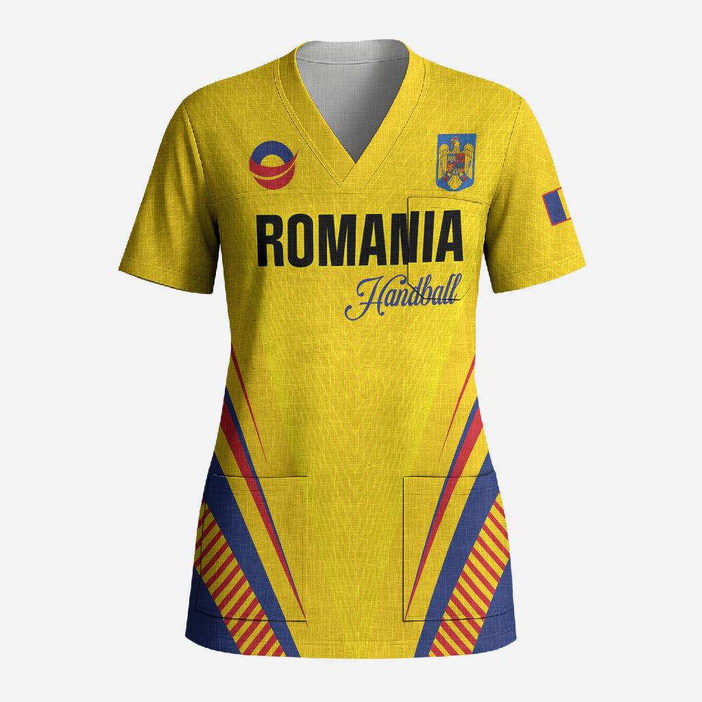 Custom Handball Romania Scrub Top Go Champions