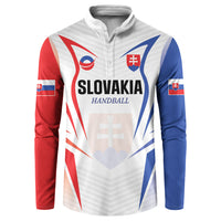 Custom Handball Slovakia Button Sweatshirt Go Champions