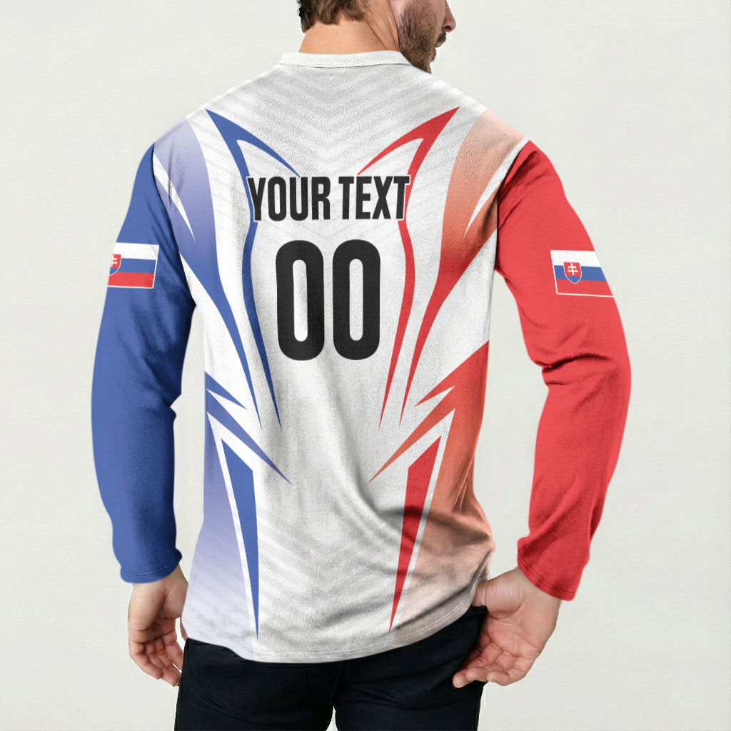 Custom Handball Slovakia Button Sweatshirt Go Champions