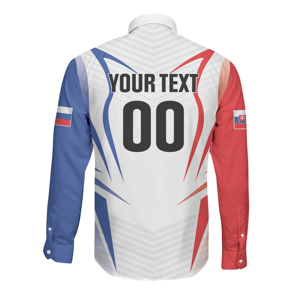 Custom Handball Slovakia Long Sleeve Button Shirt Go Champions