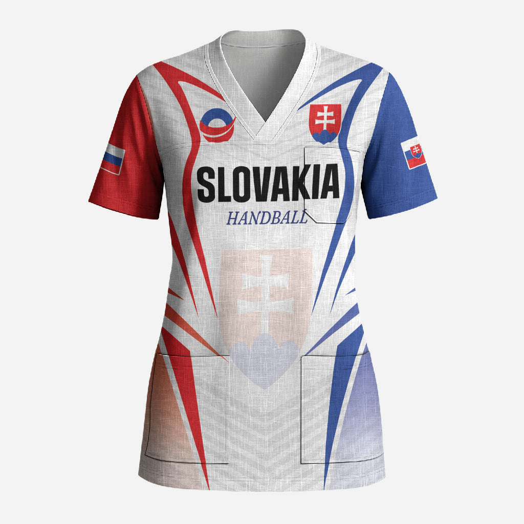 Custom Handball Slovakia Scrub Top Go Champions