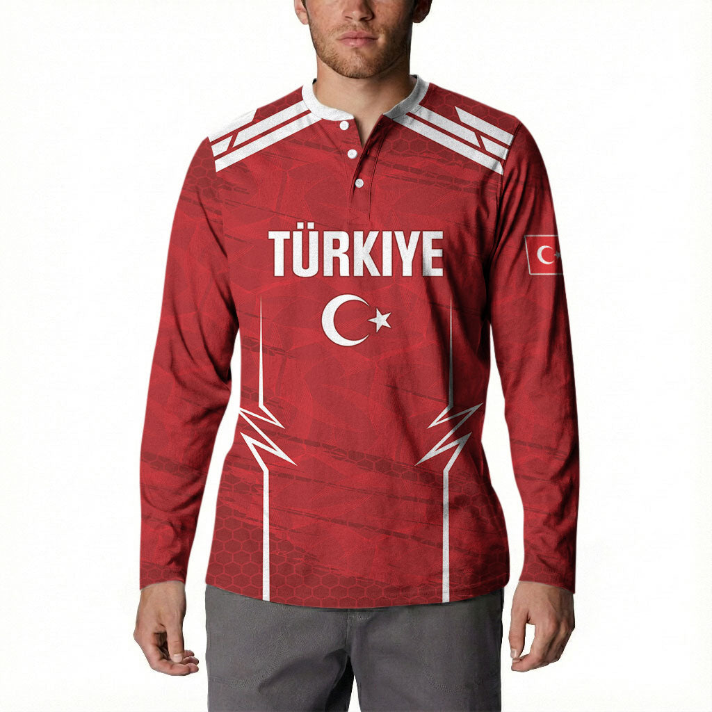Custom Handball Turkiye Button Sweatshirt Go Champions