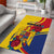 Personalized Romania Independence Day Area Rug Golden Eagle With Roses - Wonder Print Shop