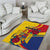 Personalized Romania Independence Day Area Rug Golden Eagle With Roses - Wonder Print Shop