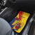 Personalized Romania Independence Day Car Mats Golden Eagle With Roses - Wonder Print Shop