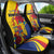 Personalized Romania Independence Day Car Seat Cover Golden Eagle With Roses - Wonder Print Shop