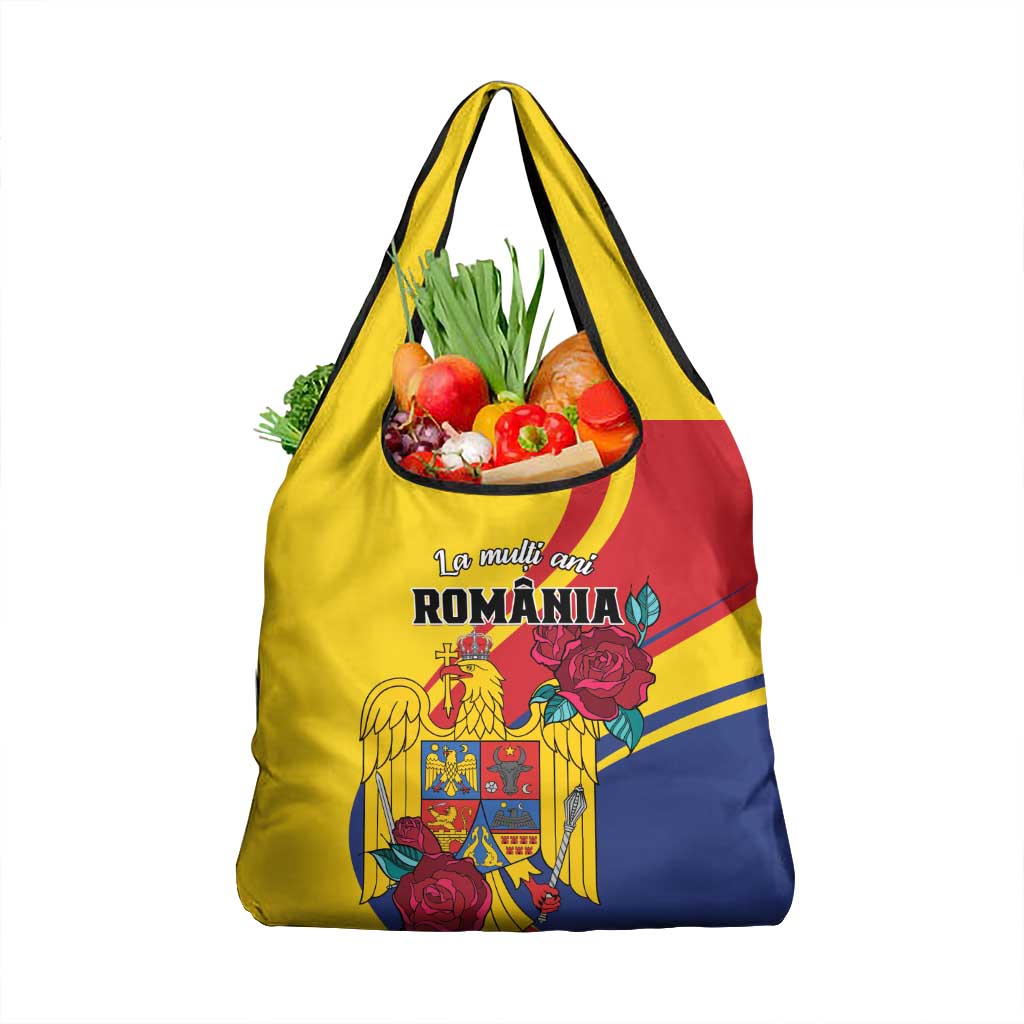 Romania Independence Day Grocery Bag Golden Eagle With Roses